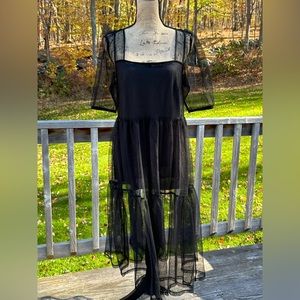 H&M Sheer Tiered Dress Size Small